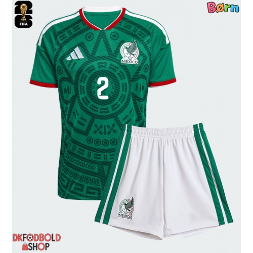 Mexico Jorge Sanchez #2 Hjemmebanesæt Børn VM 2026 Kort ærmer (+ korte bukser)